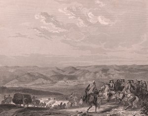 Batalha de Friburgo, Alemanha, Agosto 1644, Guerra dos Trinta Anos, gravura em aço sobre papel de porcelana de Unbekannt Unbekannt