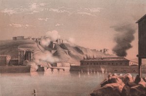 Batalha de fortaleza e fortes de Porta Pia contra Lazzaretto, cerco de Ancona de Unbekannt Unbekannt