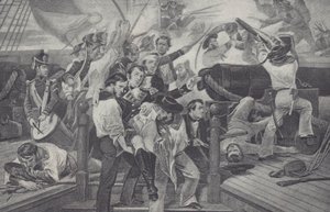 Morte de James Lawrence (litho) de Unbekannt Unbekannt