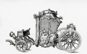 Design para carro rococó, gravura de Unbekannt Unbekannt