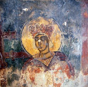 O Fresco na Igreja Bizantina de Agios Georgios de Unbekannt Unbekannt
