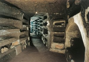 Galeria com Tumbas de Loculus (foto) de Unbekannt Unbekannt