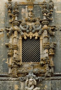 Janela manuelina (gótico tardio português) do Convento da Ordem de Cristo (originalmente bastião templário), Tomar de Unbekannt Unbekannt