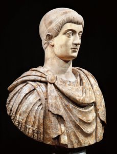 Busto de mármore do imperador Costanzo de Unbekannt Unbekannt