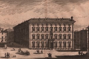 Palazzo Madama, Roma, Lazio, Itália, gravura em cobre, ca 165x135 cm de Unbekannt Unbekannt