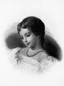 Retrato de Augusta Ada Byron, Condessa de Lovelace (1815-1852), matemática e escritora inglesa, é considerada a primeira programadora de computadores, gravando de Unbekannt Unbekannt