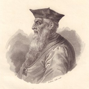 Retrato do Almirante italiano Andrea Doria (1466-1560), gravura em cobre de Ludovico Pelli de Unbekannt Unbekannt