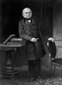 Retrato de John Quincy Adams (1767-1848), político e diplomata americano que foi 6º Presidente dos Estados Unidos de 1825 a 1829, gravando de Unbekannt Unbekannt