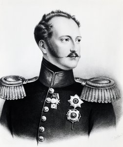 Retrato de Nicholas I Romanov (1796-1855), czar da Rússia de 1825 a 1855, gravura de Unbekannt Unbekannt