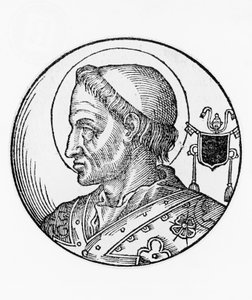 Retrato de São Hormisdas (falecido em 523), 52º Papa da Igreja Católica de 514, gravura de Unbekannt Unbekannt