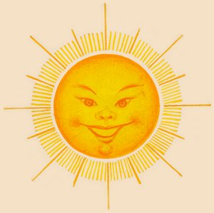 Sol sorridente, desenho de Unbekannt Unbekannt