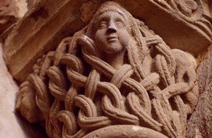 Espanha, Navarra, Mosteiro do Santo Salvador de Leyre, Porta Speciosa, Capital Decorada de Unbekannt Unbekannt