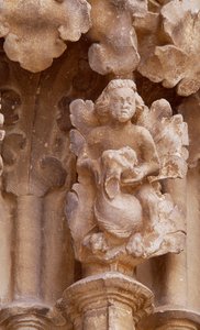 Espanha, Navarra, Ujue, Igreja de Santa Maria, Detalhes arquitectónicos de Unbekannt Unbekannt