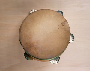 Tammorra, instrumento de percussão construído na oficina do luthier Pasquale Scala em Praiano, Campania. Itália, século XX de Unbekannt Unbekannt