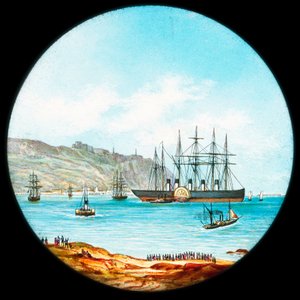 O grande navio a vapor oriental, lanterna mágica deslizante de Unbekannt Unbekannt