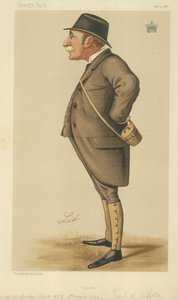O conde de Suffolk e Berkshire, Dover, 31 de dezembro de 1887, cartoon Vanity Fair de Liborio Prosperi