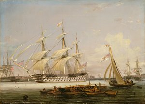 Um Três Portos Entrando no Porto de Portsmouth, 1836
