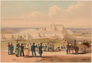 A Tempestade de Ghuznee [sic]. Comandante-Chefe e Estado-Maior, 23 de Julho de 1839 (cor litho)