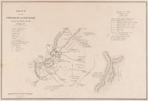  Esboço da Fortaleza de Ghuznee. Tomada por Tempestade em 23 de julho de 1839 de Lieutenant Thomas Wingate