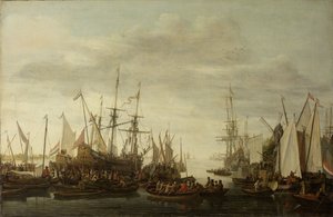 A Keelhauling, segundo a Tradição não atestada, do Navio Doutor do Almirante Jan van Nes de Lieve Pietersz. Verschuier