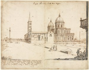Dezoito vistas de Roma: a Basílica de Santa Maria Maggiore, 1664.
