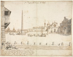 Dezoito Vistas de Roma: A Piazza del Popolo (reto) de Lievin Cruyl