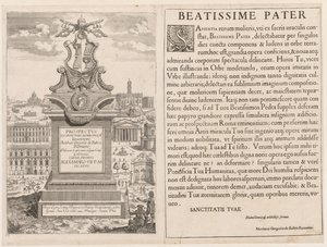 Frontispício da perspectiva LocURI Roma insignes [por sua vez], 1666. de Lievin Cruyl