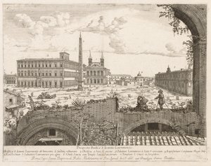 São João de Latrão em Roma, de perspectivas LocURI cidade insignes [por sua vez], 1666. de Lievin Cruyl