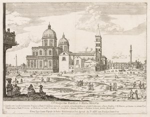 Santa Maria Maggiore de "Vista dos marcos da cidade de Roma" de Lievin Cruyl