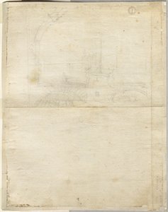 Esboço para San Giovanni in Laterano (verso) de Lievin Cruyl