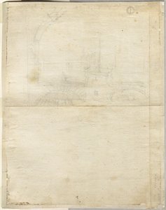 Esboço para San Giovanni in Laterano verso, 1664. de Lievin Cruyl