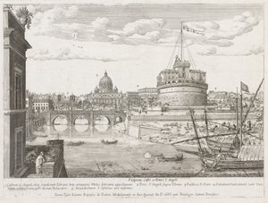 St. Anjo de "Vista da Insígnia da Cidade de Roma" de Lievin Cruyl