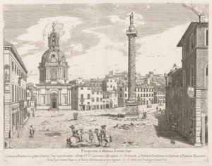 coluna de Trajano de perspectivas LocURI Roma insignes [por sua vez], 1666. de Lievin Cruyl