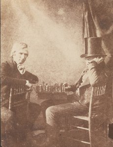 Os jogadores de xadrez, c. 1845. de Likely by Antoine François Jean Claudet.