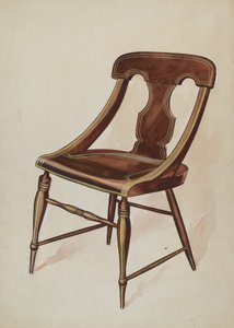Cadeira pintada, c. 1937. de Lillian Causey