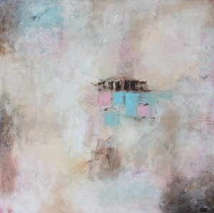 Formas abstratas em rosa e azul de Lillian Christiansson