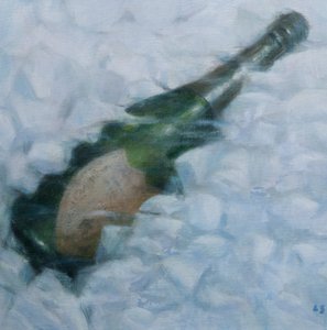 Champagne no gelo, 2012 (acrílico sobre tela) de Lincoln Seligman