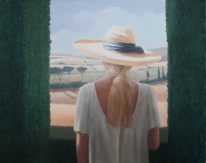 Menina, vista traseira, Toscana, 2012 (acrílico sobre tela)