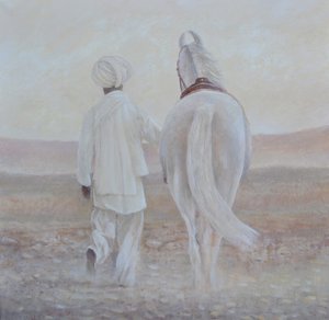 Rabari e cavalo branco de Lincoln Seligman