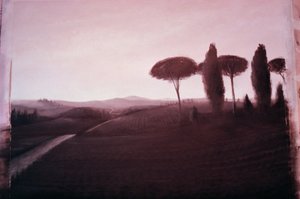 Paisagem da Toscana, 1992 (acrílico sobre papel) de Lincoln Seligman