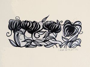 Crocus, 2014 (caneta e tinta) de linda arthurs