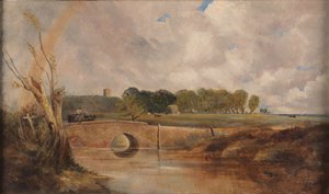 A Rainbow - View of the Stour, ca. 1845. de Lionel Constable