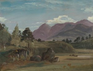 Paisagem de montanha, possivelmente na Região dos Lagos de Lionel Constable