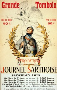 Grande sorteio: dia de sarthoise - poster, doente. por Lionel Royer (1852 -1926)