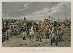 Napoleão decorando o Granadeiro Russo em Tilsitt de Lionel Royer