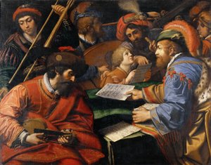 Concerto de Spada, Leonello (1576-1622). Óleo sobre tela, ca 1610-1615, Dimensão : 138x177. Galleria Borghese, Roma