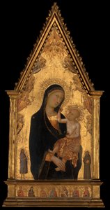 Madonna e Criança com Santos e Anjos, ca. 1350.