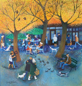 Apero Time 2016 (tintas acrílicas sobre papel) de Lisa Graa Jensen