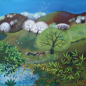 Explosão da primavera, 2025 (acrílico sobre tela) de Lisa Graa Jensen