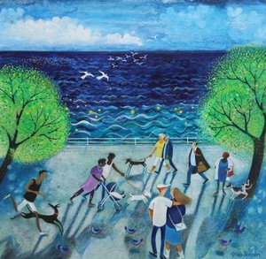 By The Sea, 2021,(acrílico sobre papel)